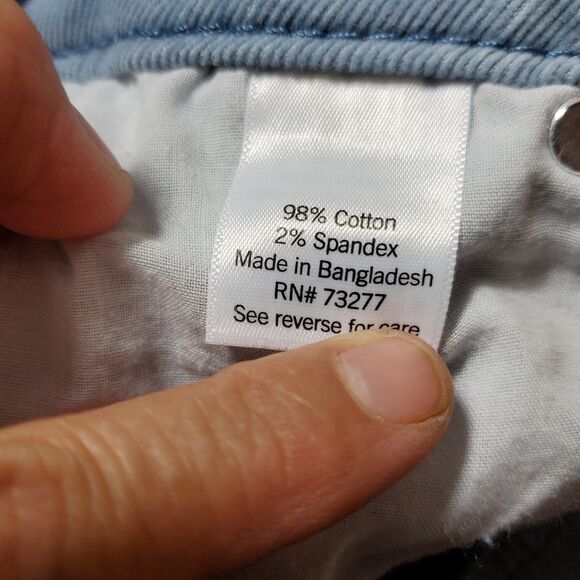 CROFT & BARROW PANTS SIZE 24W LIGHT BLUE CORDUROY STRAIGHT LEG MID RISE - Picture 6 of 7